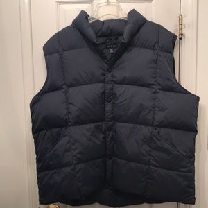 Lands End Men’s Puff Down Vest Navy XXL